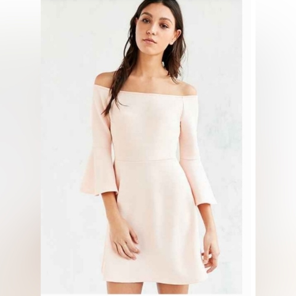 Urban Outfitters Cooperative Pale Pink Bell Sleeve Dress